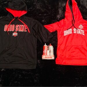 Ohio State Bundle Red and Black Hoodies New With Condiment Bottles (Low Price)